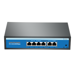 EV-F0420FBL-A 4 Port PoE+ Switch with 250m Transmission & Isolated VLAN
