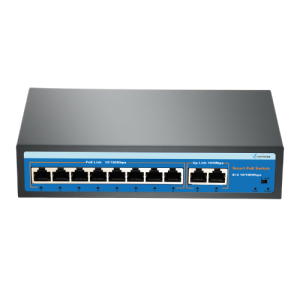 EV-F0820GBL-A 8 Port PoE+ Switch with Gigabit Uplink & 120W Power