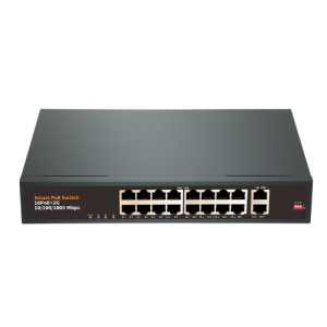 EV-G1620GBL-A 16 Port PoE+ Switch with 250W Power & Gigabit Uplink Ports