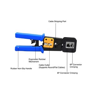 Genata GNT-33001 RJ45 Network Crimping Tool for Cat5 and Cat6 Cables