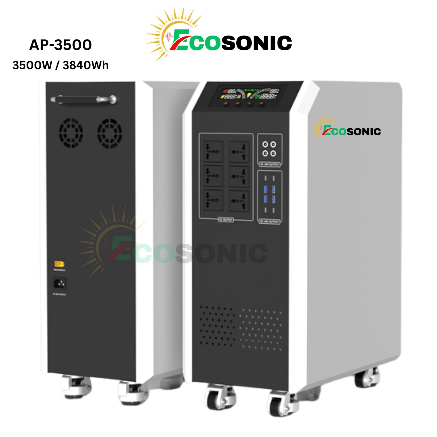 Ecosonic AP-3500 3500W 3840Wh Pure Sine Wave Solar IPS Energy Storage System Ecosonic AP-3500 3500W 3840Wh Pure Sine Wave Solar IPS Energy Storage System